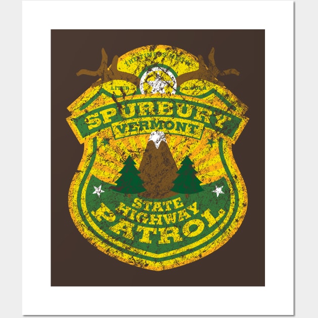 Spurbury State Highway Patrol Wall Art by MindsparkCreative